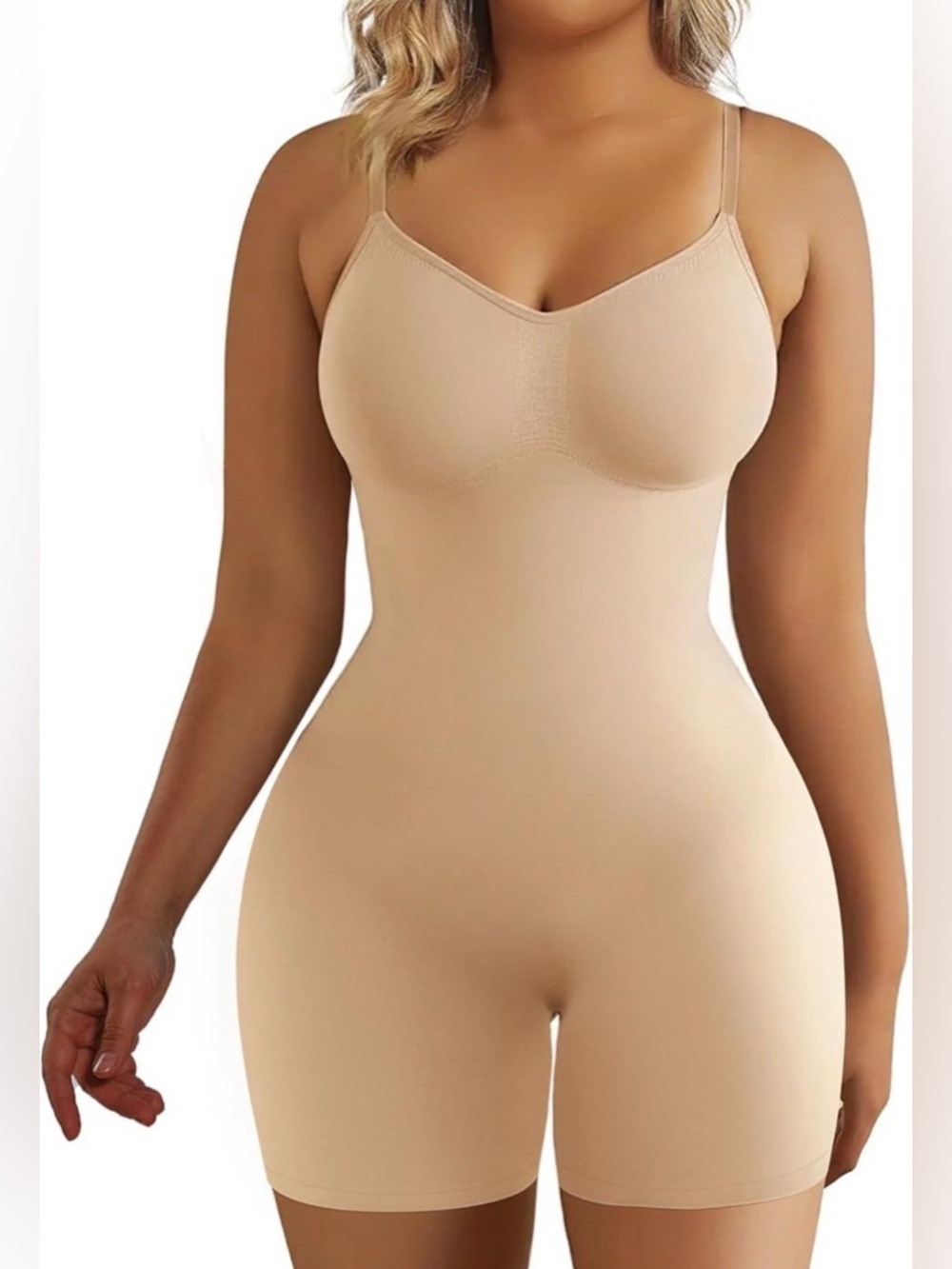 Women's Seamless Shaping Bodysuit in Light Beige - Classic Sculpt